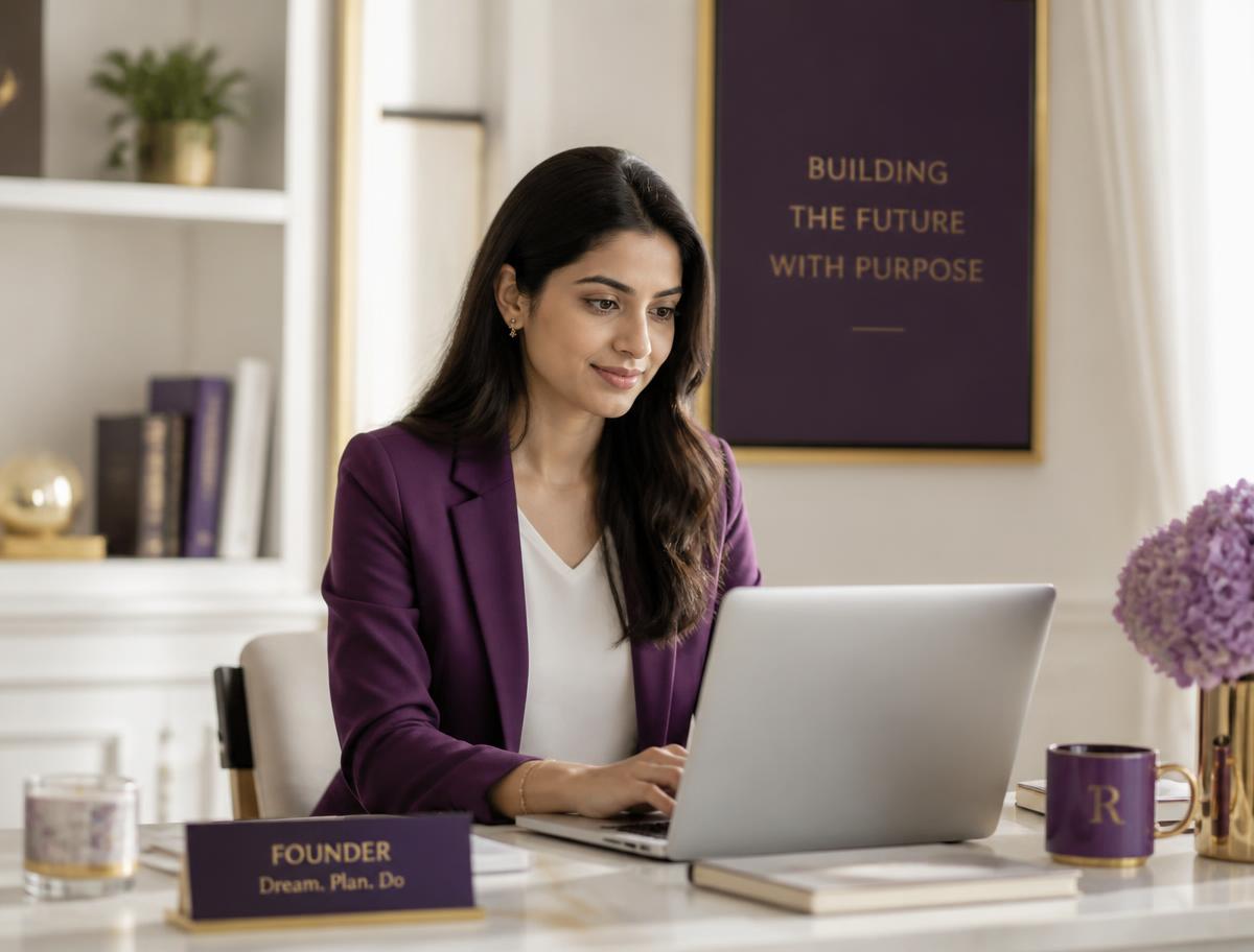 Coach working on a laptop while planning a skills-based business
